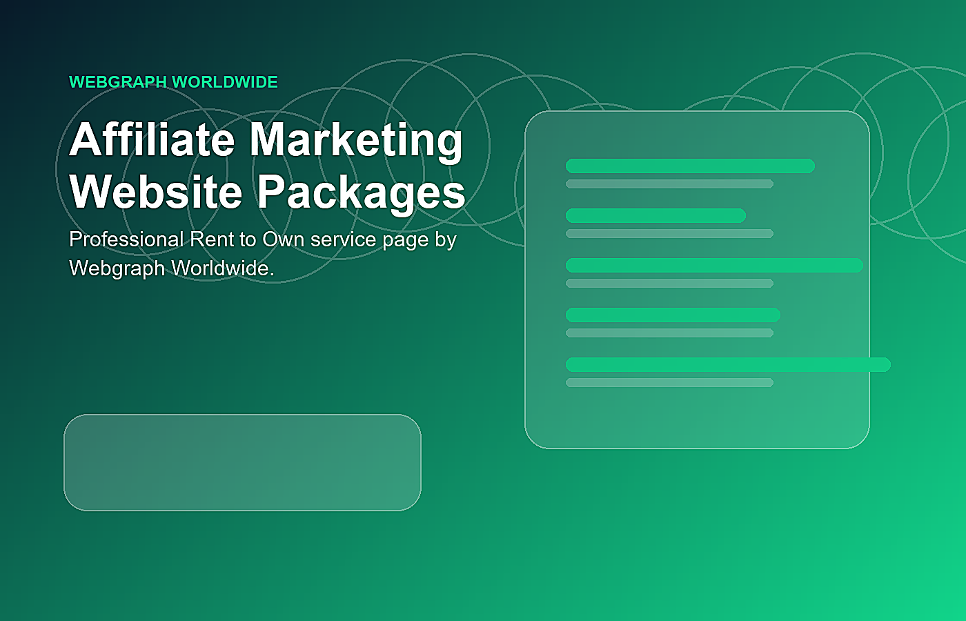 Affiliate Marketing Website Packages service illustration